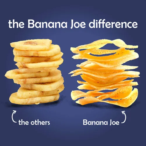 Vista 3 de Banana Joe x6 - Chips de plátano con sal marina - 1 mil millones de probióticos bocadillos saludables para adultos y niños, sin gluten, veganos