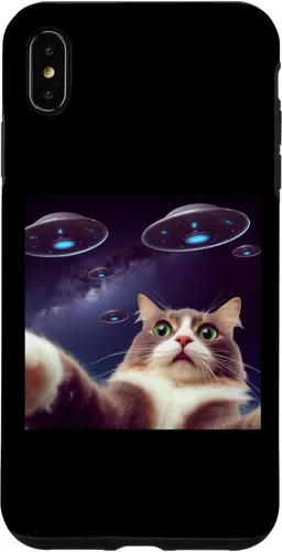 Vista 7 de Funda clásica para iPhone 15 con diseño de gato alienígena