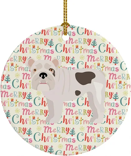 Vista 92 de Caroline's Treasures Abyssinian Sand Terrier - Adorno de cerámica para colgar en el árbol de Navidad, para el hogar, Navidad, fiestas, regalo, 3