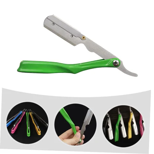 Vista 8 de Beavorty 2 unids mango ergonómico Barber Razor Blade Holder Barber Shop Blade Holder para el hogar