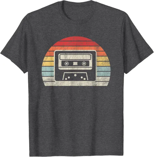 Vista 23 de Retro Cassette Tape 80s 90s Nostalgia T-Shirt Negro