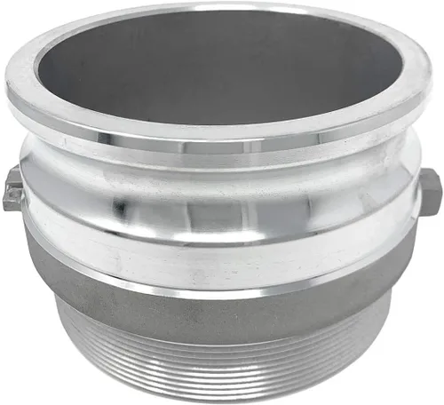 Vista 14 de Gloxco Tipo F de aluminio leva y ranura de montaje, adaptador Camlock macho de 2" x 2" NPT macho (CAM-20-F-AL)