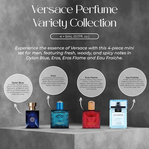 Vista 2 de Versace Set de regalo mini de 4 piezas para hombre