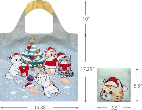 Vista 4 de Wrapables Bolsa de compras reutilizable de la colección AllyBag de Navidad