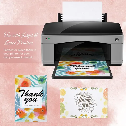 Vista 3 de 400 hojas de cartulina de lino blanco, cartulina de invitación de peso pesado, papel de impresora en blanco, cartulina de 92 libras, 250 GSM