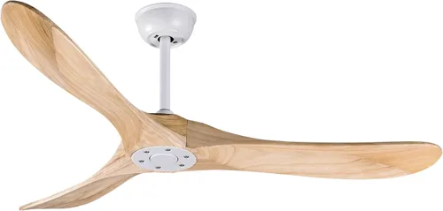 Vista 8 de Bigzone - Ventilador de techo negro para interiores y exteriores de 52 pulgadas sin luces con control remoto, motor DC eficiente energéticamente