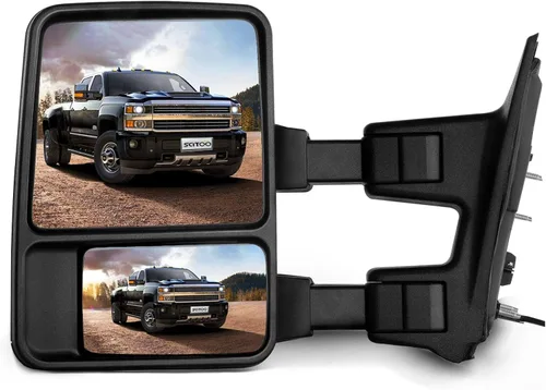 Vista 8 de SCITOO Reemplazo de vidrio para espejo lateral Compatible con Ford F-250 F-350 F-450 F-550 Super Duty 1999-2016 y Ford Excursion 2000-2005, vidrio