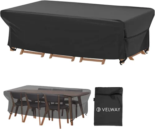 Vista 17 de Velway Funda para muebles de patio al aire libre, impermeable, rectangular, para mesa de patio, silla, sofá, 67 pulgadas de largo x 37 pulgadas
