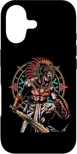 Vista 32 de Funda para iPhone 11 Pro Max Aztec Jaguar Ancient Warrior Native Mexican Mythology Case