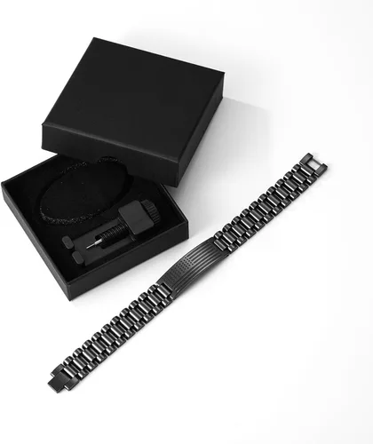 Vista 6 de P. BLAKE Pulsera con versículo bíblico de la bandera estadounidense para hombres, pulsera de acero inoxidable grabada de las Escrituras, religiosa
