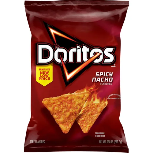 Vista 18 de Doritos Chips de tortilla saborizados, nacho picante, 42 onzas (paquete de 4)