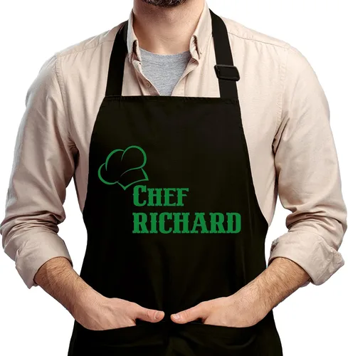 Vista 9 de Delantal personalizado 2025, delantal de cocina personalizado para hombres y mujeres, regalo de cumpleaños, chef, regalo único para amigos