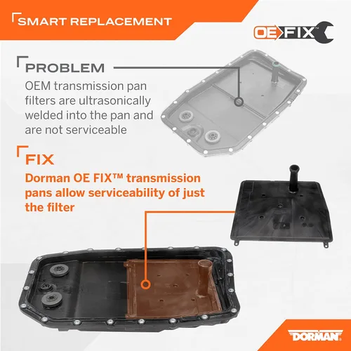 Vista 2 de Dorman 265-851 Bandeja de transmisión con tapón de drenaje, junta y pernos compatible con modelos seleccionados de BMW (OE FIX)