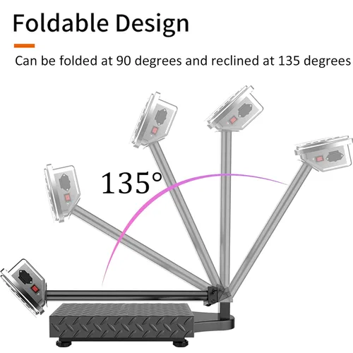 Vista 3 de Balanza de plataforma de piso industrial de 660lb con rotación de 90°-135°, pantalla doble cara, balanza digital de computación de peso, balanza