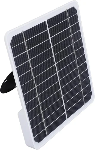 Vista 9 de AUNMAS Panel solar monocristalino de 20 W para cámara de seguridad al aire libre, 5 V, impermeable, ajustable, montaje en pared con cable de 9.8 pies