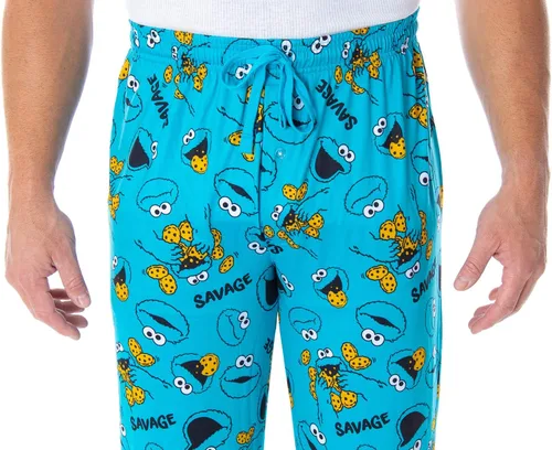 Vista 3 de Sesame Street Cookie Monster Savage - Pantalones de pijama para hombre