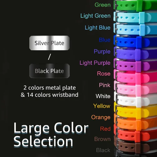 Vista 3 de Caramel Sweet Life Pulseras de alerta médica para hombres, pulseras médicas personalizadas para mujeres con pulsera de silicona ajustable
