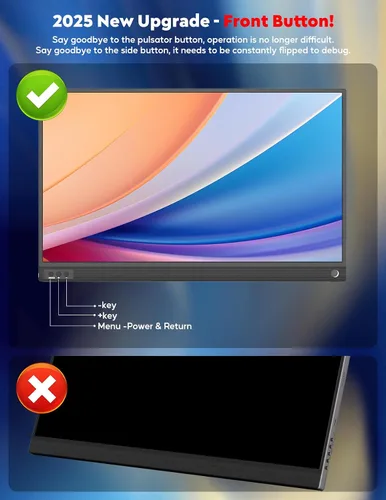 Vista 3 de ZSCMALLS Monitor portátil, monitor portátil de 15.6 pulgadas, 1080P FHD, monitor USB-C HDMI, pantalla de computadora IPS segunda pantalla, pantalla