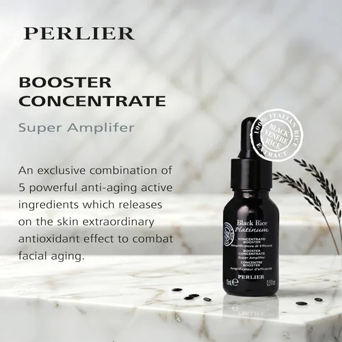 Vista 2 de Perlier Black Rice Platinum Ultra Renewing Booster Face Serum, 0.5 onzas líquidas
