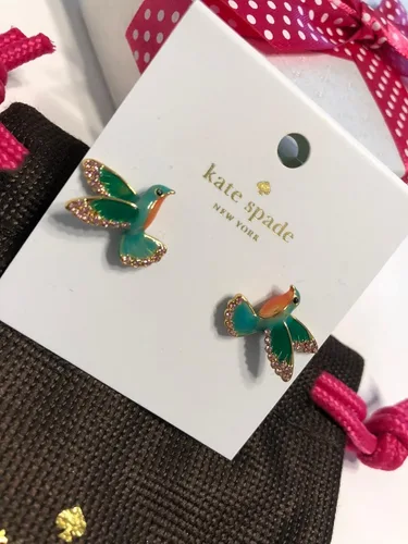 Vista 6 de Kate Spade New York Scenic Route Aretes de colibrí O0RU2496, Metal