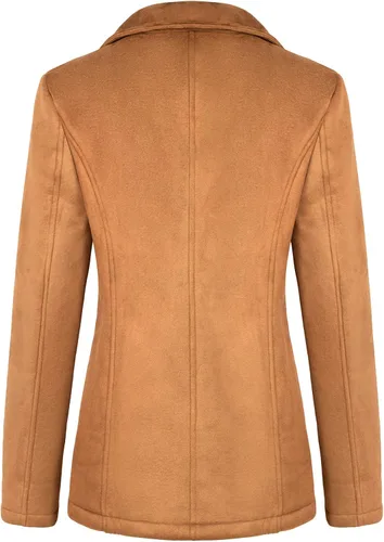 Vista 3 de bodilove elegante y de la mujer Peacoat con forro Sherpa Cálido