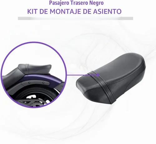 Vista 6 de Asiento de pasajero para Kawasaki Vulcan S 650 VN650 2015-2025