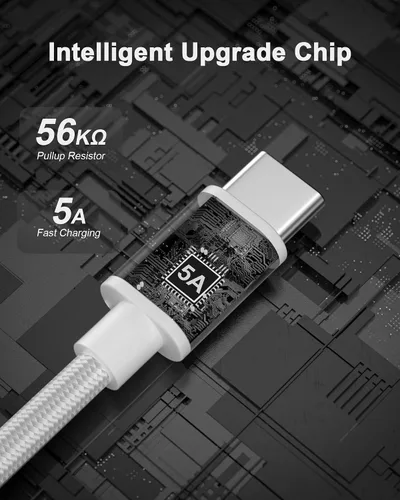 Vista 4 de TSKYBEAR Cable USB C a USB C – Cable de carga rápida de 100 W tipo C a C de repuesto para iPhone 15 Pro Max/Plus Samsung iPad Pro/Air/mini MacBook