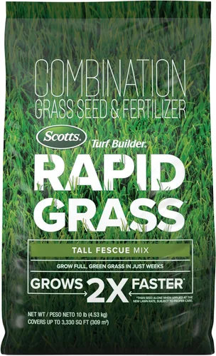 Vista 16 de Scotts Turf Builder Rapid Grass - Mezcla de festuca alta, 16 libras.