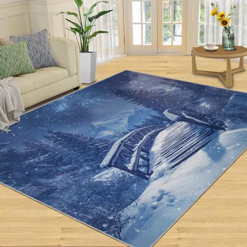 Vista 16 de Alfombras onduladas negras y blancas para dormitorio, alfombra de área abstracta, alfombras geométricas para sala de estar, alfombra antideslizante