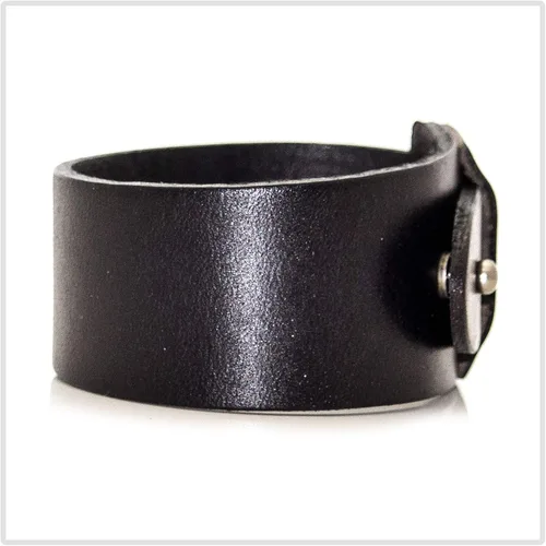 Vista 4 de Pulsera de cuero ancha con hebilla de aleación punk