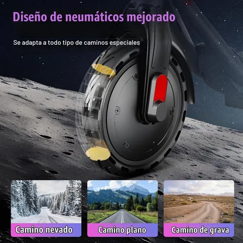 Vista 5 de LIEAGLE Scooter eléctrico para adultos 8.5" neumáticos sólidos 21 MPH Negro