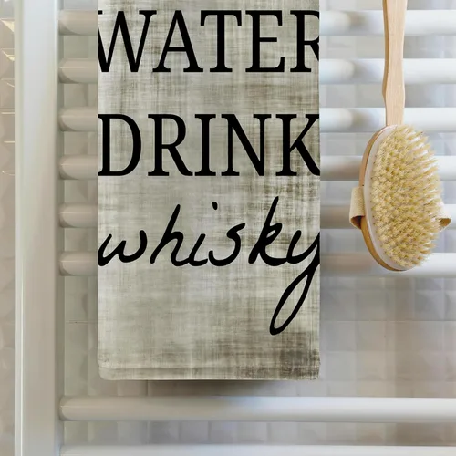 Vista 2 de 3D Rose TWL_224243_1 Save Water Drink - Toalla de whisky, 15 x 22 pulgadas