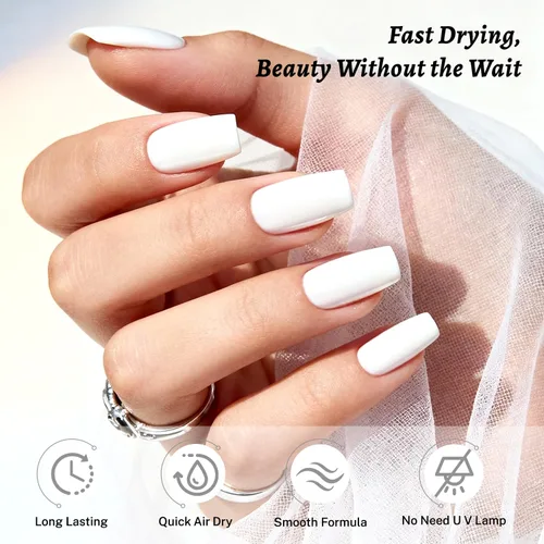 Vista 70 de OpenLive Esmalte de uñas negro de 0.6 fl oz, gran volumen, secado rápido, secado rápido y de larga duración, arte de uñas de color para bricolaje