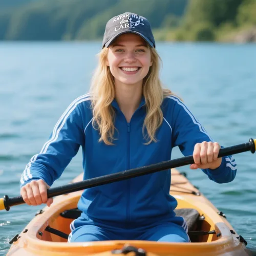 Vista 6 de Waldeal Gorra de béisbol ajustable lavada con diseño de Kayak Hair Don't Care para mujer