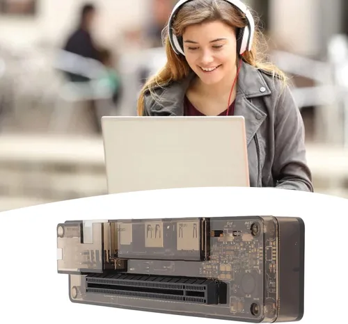 Vista 5 de GDC PCIe portátil externo independiente tarjeta de vídeo Dock soporte 6Pin externa discreta tarjeta gráfica base