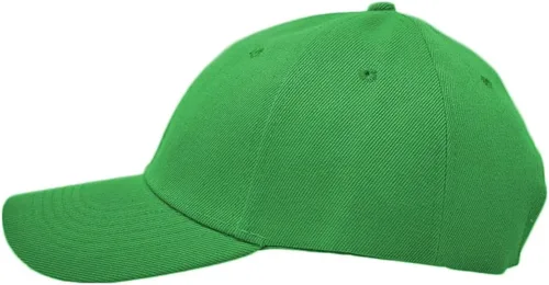 Vista 2 de Gorra de béisbol lisa con correa de gancho y bucle ajustable sólido en blanco curvado visera sombrero