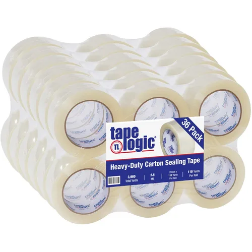 Vista 12 de Aviditi Tape Logic - Cinta de embalaje termofusible resistente, transparente de 2 pulgadas x 55 yardas, 2.5 mil, paquete de 6, perfecta