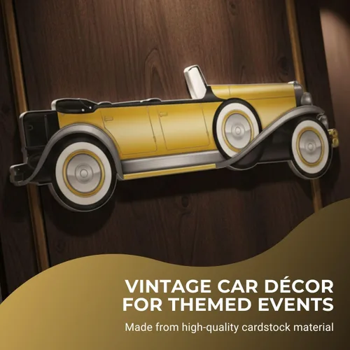 Vista 2 de Roaring 20s Jointed Roadster - Letrero de coche para decoración de fiesta, 1 pieza