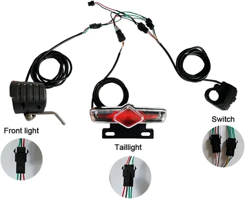 Vista 4 de 3 en 1 Accesorios de conversión de iones de litio para bicicleta, kit de luz ebike ebike Kit de luces traseras para faros delanteros DK336 E-Bike