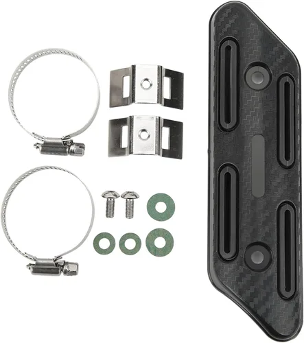 Vista 6 de Fdit Calor de tubería, protector térmico universal para scooters para motocicletas (negro)