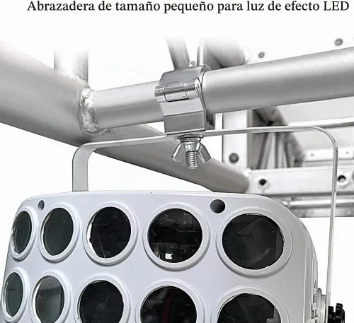 Vista 7 de Abrazaderas de armadura de 1.18 a 1.38 pulgadas, 8 abrazaderas de iluminación de escenario WorldLite prémium para iluminación de DJ, luces de punto