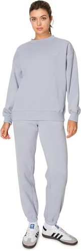 Vista 8 de Cali1850 Pantalón deportivo Cloud Nine Fleece para mujer, cintura alta, ajuste holgado, dos bolsillos, cintura elástica con cordón