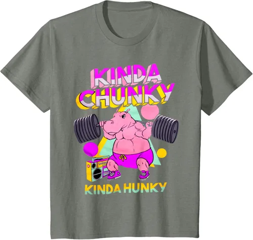 Vista 105 de Kinda Chunky Kinda Hunky, camiseta de gimnasio para culturismo, Negro