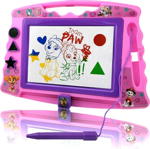 Vista 13 de Lollipop Baby Shark - Pizarra de dibujo magnética con lápiz capacitivo y 3 sellos, para niños o niñas (azul).