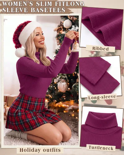 Vista 5 de Neer Paquete de 4 camisas de cuello alto para mujer