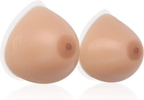Vista 2 de Vollence Autoadhesivo Triángulo Silicona Pechos Falsos Mastectomía Prótesis Travesti Transgénero