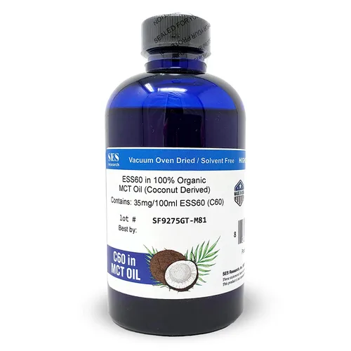 Vista 3 de SES Research Combo de C60 - Aceite de oliva súper antioxidante y aceite MCT derivado de coco 100% orgánico - 5.1 fl oz