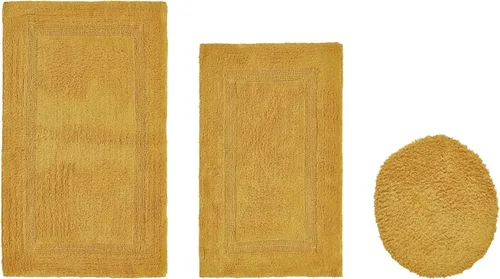 Vista 340 de Better Trends - Juego de 2 alfombras de baño 100% algodón, extra suaves, con borlas, de 17" x 24", alfombra de baño superabsorbente y reversible
