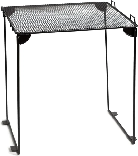 Vista 4 de U Brands Kit de organización de casilleros de malla negra, incluye taza magnética, estante plegable y contenedor, 3 piezas