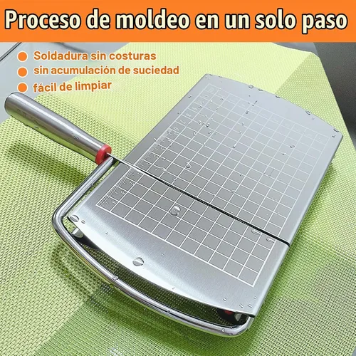 Vista 6 de Cortador de queso, cortador de queso multifuncional de acero inoxidable, adecuado para cortar queso en bloques, mantequilla, verduras, salchichas